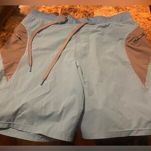 Hylete men's board shorts size L Color Aqua/Dark Gray